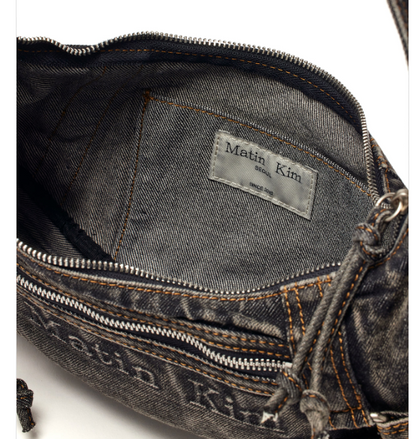 [Twice Jihyo Pick] Matin Kim Matin Washed Denim Mini Hobo Bag