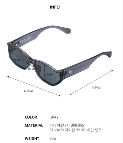 [Day6 Young K Pick] Reclow Snow Crystal No.1 Sunglass