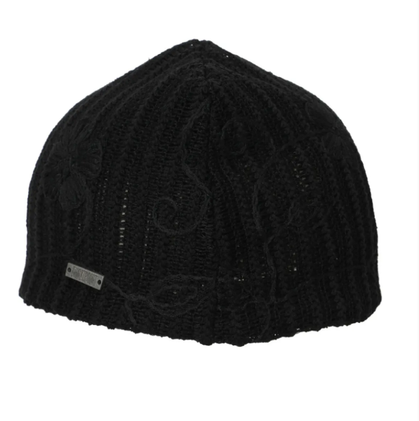 Khaki Point Flower Beanie