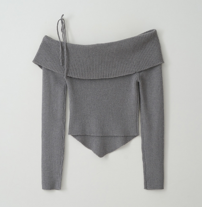 [Ive Wonyoung Worn] RolaRola Mahair Wool Blended Off Shoulder Knit
