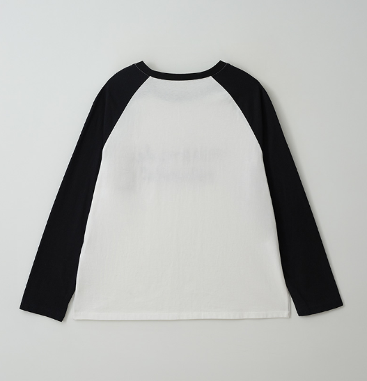 [Ive Wonyoung Worn] RolaRola Maison De Rola Raglan T-Shirt- White Black