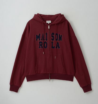 [Ive Wonyoung Worn] RolaRola Maison De Rola Embroidery Hood Zip-Up