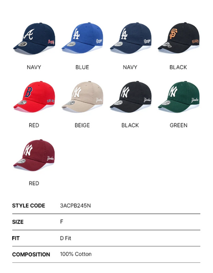 [Karina Pick] 25FW MLB Signature Unstructured Ball Cap