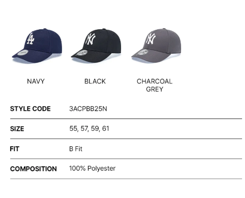 [Karina Pick] 25FW MLB Signature Patch Structure Ball Cap