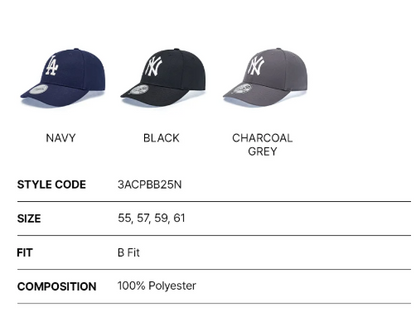 [Karina Pick] 25FW MLB Signature Patch Structure Ball Cap