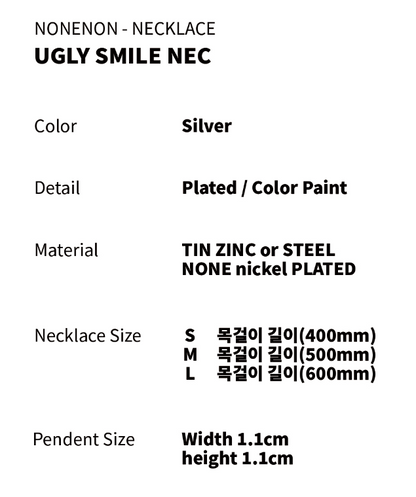 [TXT Soobin Worn] Nonenon Ugly Smile Necklace