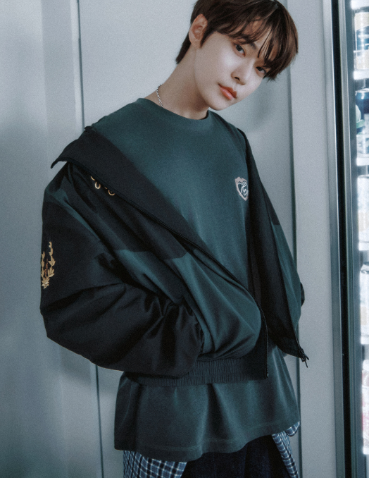 [Nct Doyoung Pick]25FW Citybreeze Laurel Track Zip-Up Jacket- Charcoal