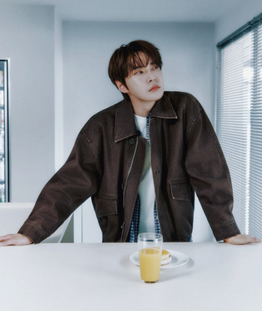 [Nct Doyoung Pick]25FW Citybreeze Denim Pocket Jumper- Brown