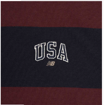 [IU Worn] New Balance UNI USA Classic Striped Rugby T-Shirt