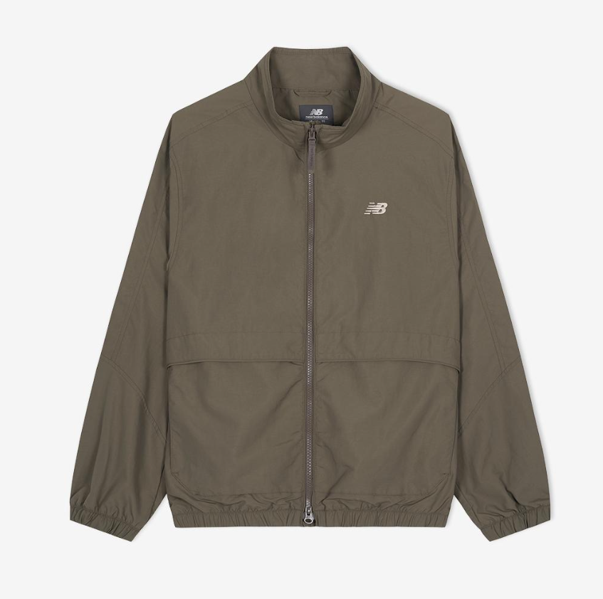 [IU Worn]  New Balance UNI Essential Heritage Stand-Neck Warm-Up Jacket