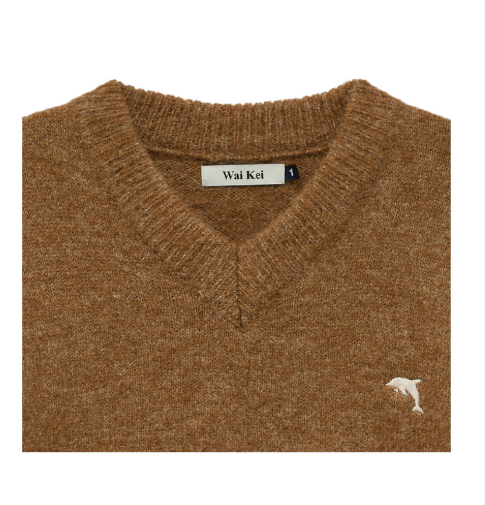 [THE BOYZ Juyeon Worn] Wai Kei Dolphin Hairy V-Neck Knit