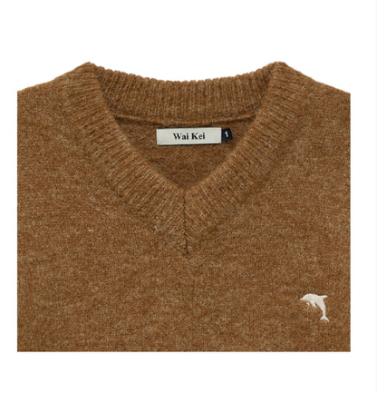 [THE BOYZ Juyeon Worn] Wai Kei Dolphin Hairy V-Neck Knit