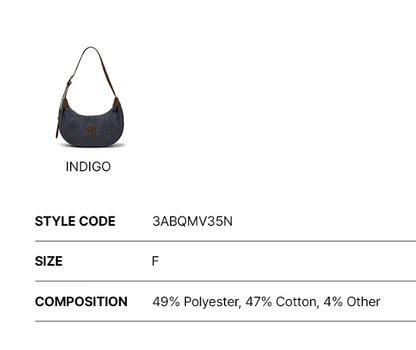 [Aespa Karina Pick] MLB Denim Hobo Bag New York Yankees