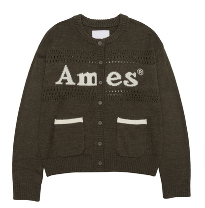 [Qwer Pick] 25FW Ames Punched Cardigan Brown
