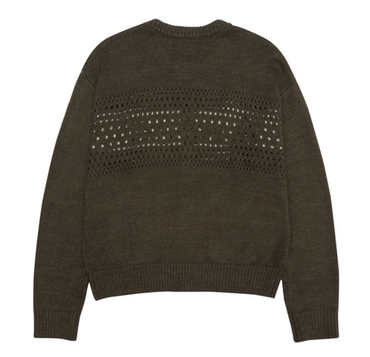 [Qwer Pick] 25FW Ames Punched Cardigan Brown