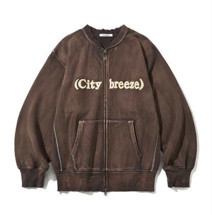 [Nct Doyoung Pick]25FW Citybreeze Vintage Mute logo Zip-Up