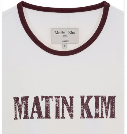 [Aespa Ningning Worn] Matin Kim Stud Logo Ringer Top