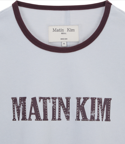 [Aespa Ningning Worn] Matin Kim Stud Logo Ringer Top