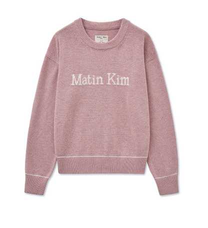 [Aespa Ningning Worn] Matin Kim Color Trim Line Logo Pullover