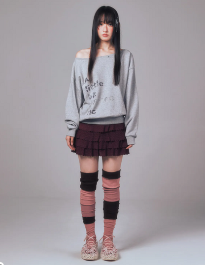 YOUHEE Youheetic Hotfix Off-Shoulder Sweatshirt