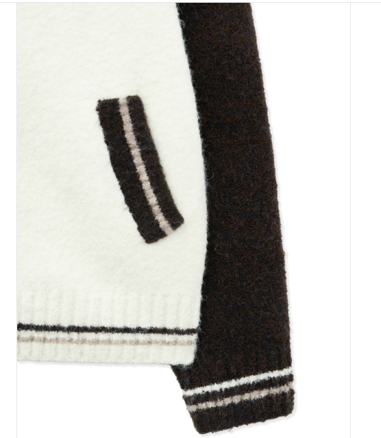 [Aespa Ningning Worn] Matin Kim High Neck Raglan Knit Zip Up