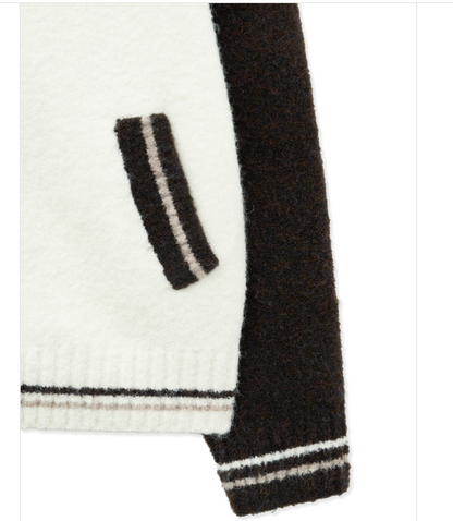 [Aespa Ningning Worn] Matin Kim High Neck Raglan Knit Zip Up