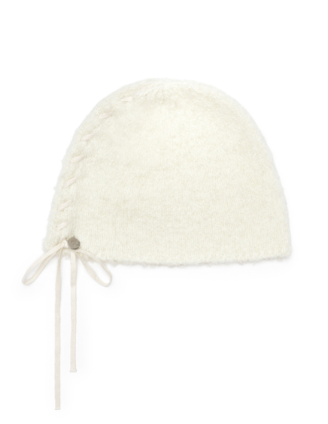 [Aespa Ningning Worn] Matin Kim Ribbon Tie Knit Beanie