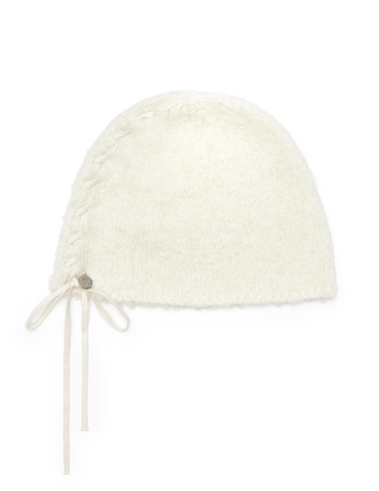 [Aespa Ningning Worn] Matin Kim Ribbon Tie Knit Beanie