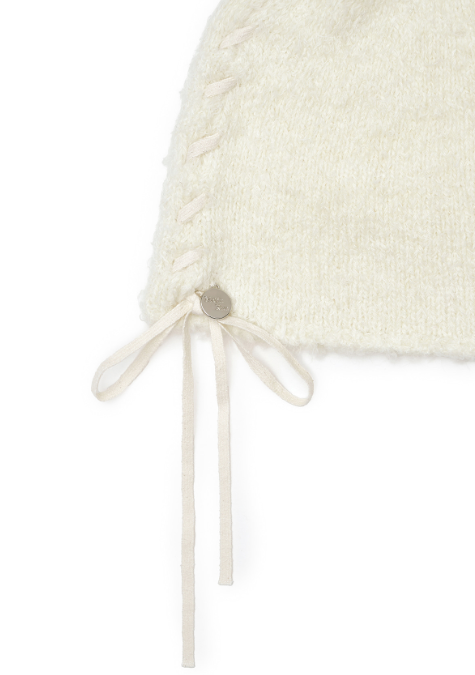 [Aespa Ningning Worn] Matin Kim Ribbon Tie Knit Beanie