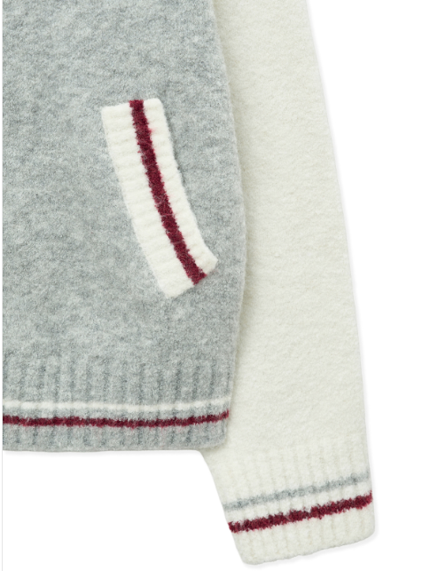 [Aespa Ningning Worn] Matin Kim High Neck Raglan Knit Zip Up