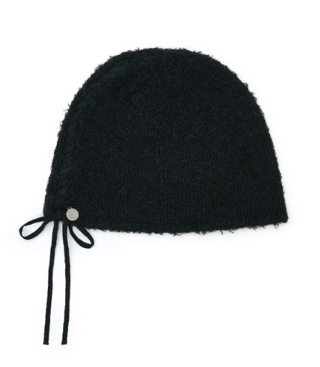 [Aespa Ningning Worn] Matin Kim Ribbon Tie Knit Beanie