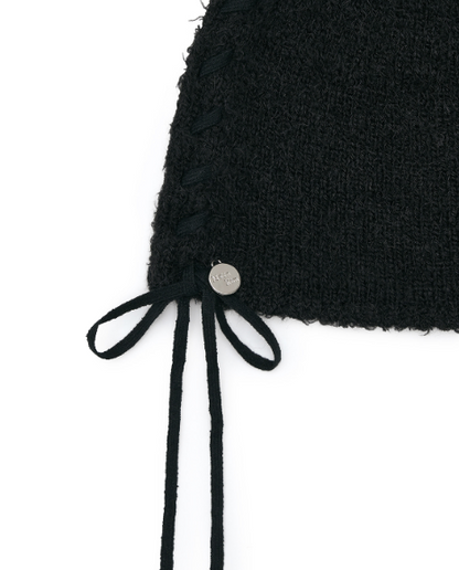 [Aespa Ningning Worn] Matin Kim Ribbon Tie Knit Beanie