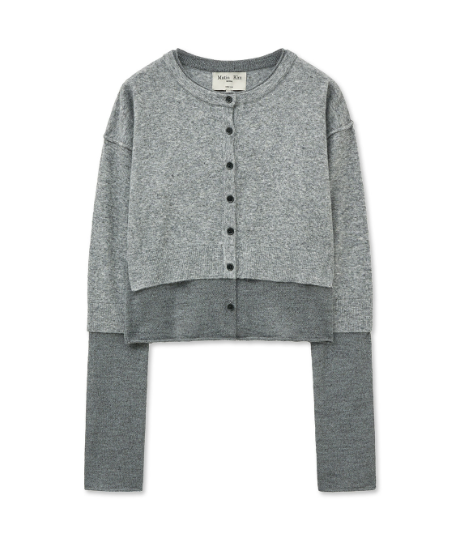 [Aespa Ningning Worn Inner] Matin Kim Layered Texture Knit Cardigan
