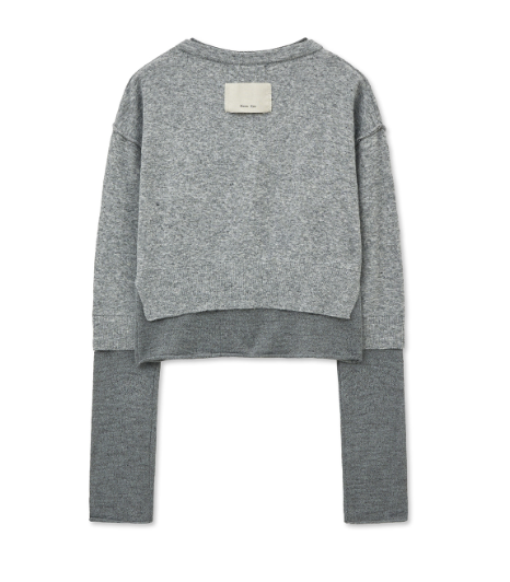 [Aespa Ningning Worn Inner] Matin Kim Layered Texture Knit Cardigan
