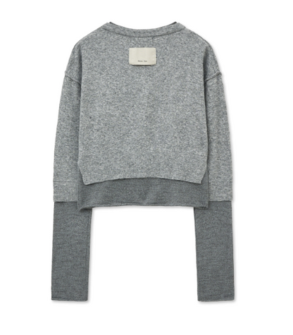 [Aespa Ningning Worn Inner] Matin Kim Layered Texture Knit Cardigan