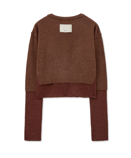 [Aespa Ningning Worn Inner] Matin Kim Layered Texture Knit Cardigan