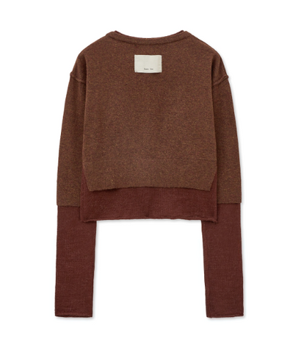 [Aespa Ningning Worn Inner] Matin Kim Layered Texture Knit Cardigan