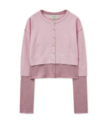 [Aespa Ningning Worn Inner] Matin Kim Layered Texture Knit Cardigan