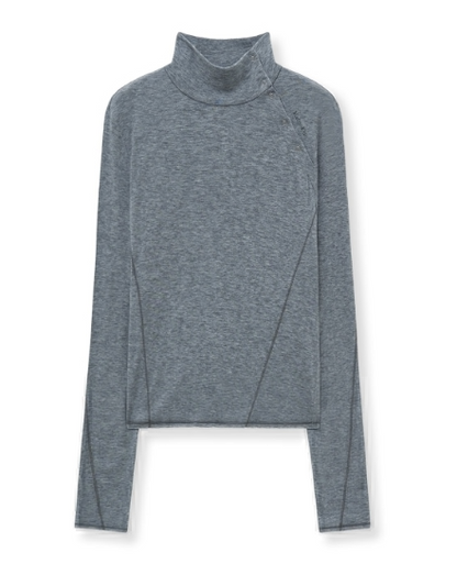 [Aespa Ningning Worn] Matin Kim Button Slit Half Neck Top