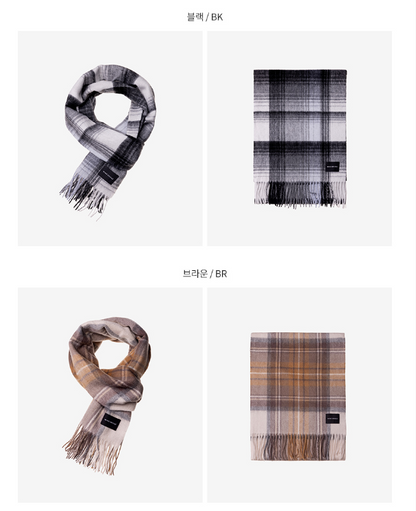 [Mind Bridge Jun Hae-In Pick] 100% Wool Check Daily Muffler