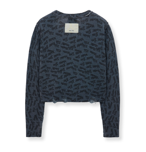 [Aespa Ningning Worn] Matin Kim All Over Logo Crop Cardigan