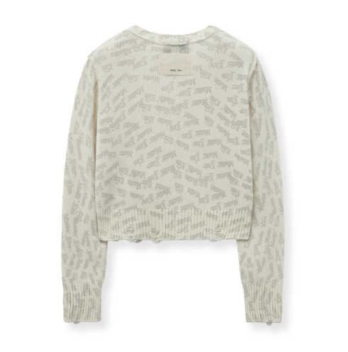 [Aespa Ningning Worn] Matin Kim All Over Logo Crop Cardigan