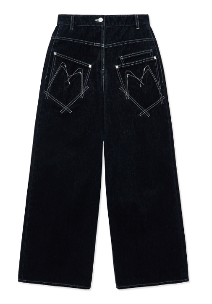 [Aespa Ningning Worn] Matin Kim Revese Velvet Wide Denim Pants