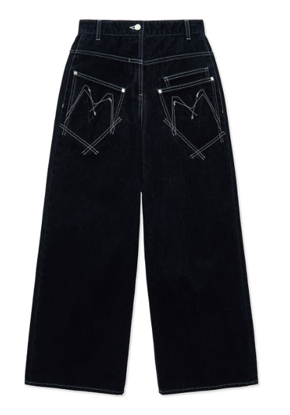 [Aespa Ningning Worn] Matin Kim Revese Velvet Wide Denim Pants