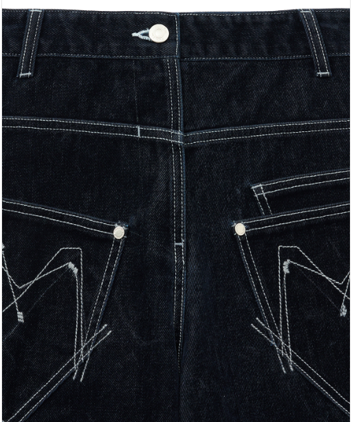 [Aespa Ningning Worn] Matin Kim Revese Velvet Wide Denim Pants
