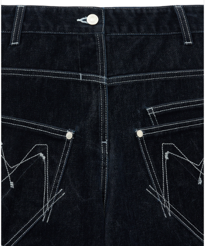 [Aespa Ningning Worn] Matin Kim Revese Velvet Wide Denim Pants