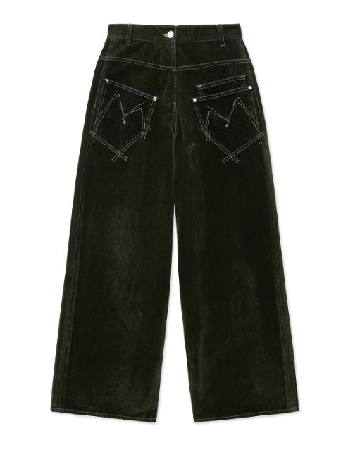 [Aespa Ningning Worn] Matin Kim Revese Velvet Wide Denim Pants