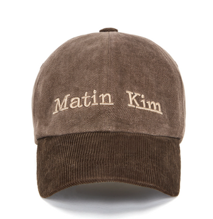 [Aespa Ningning Worn] Matin Kim Classic Logo Corduroy Brim Ball cap