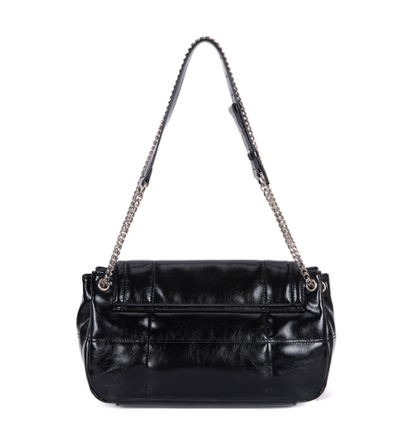 [Aespa Ningning Pick] Matin Kim Glossy Quilting Medium Bag Black
