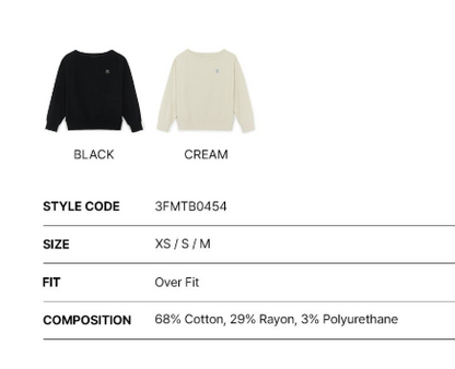 [Aespa Karina Worn] MLB Women's Basic Off-Shoulder Sweatshirt New York Yankees